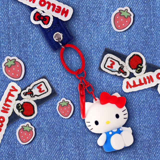Hello Kitty Daily Denim Keyring