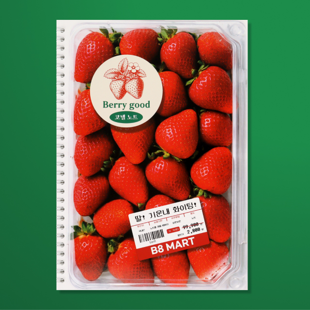 Mart Spring Note Strawberry Cornell Notebook B5