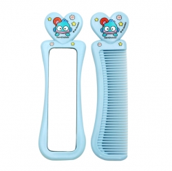 Sanrio Hangyodon Heart Hair Brush & Mirror Set
