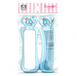 Sanrio Hangyodon Heart Hair Brush & Mirror Set