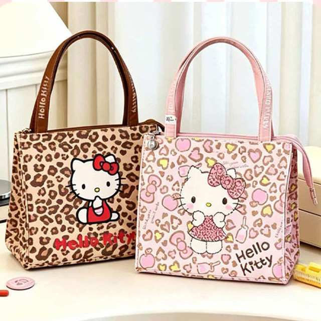 Hello Kitty Leopard Print Insulated Lunch Bag