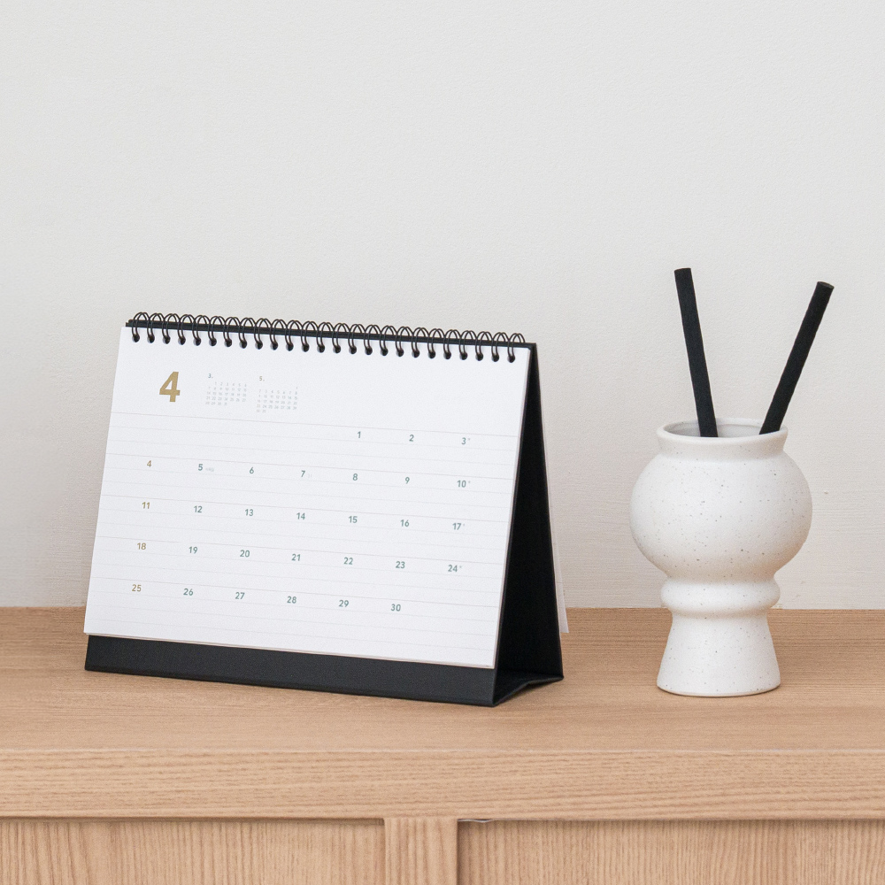 golden holiday desk calendar medium 2027