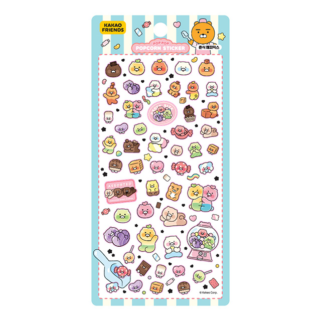 Kakao Friends Popcorn Sticker - Choonsik Happy Mix