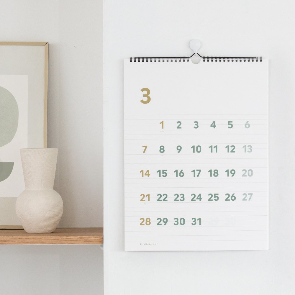 wall calendar XL 2027