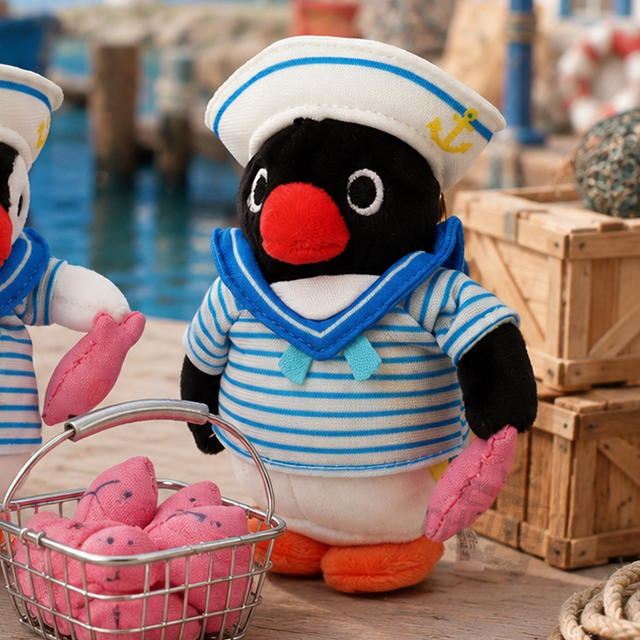 Pingu Marine Stripe Bag Charm 10cm