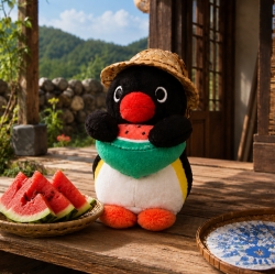 Pingu Watermelon Bag Charm 10cm B