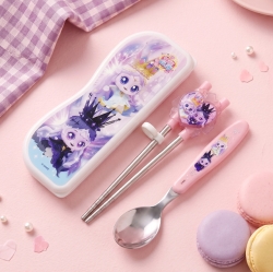 Princess Catch! Teenieping Spoon & Two-Hand Training Chopsticks Case Set Legend Ping