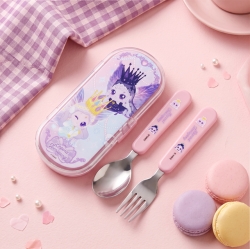 Princess Catch! Teenieping Mini Spoon Fork & Case Set Legend Ping