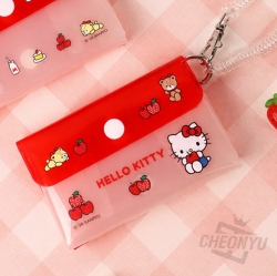Hello Kitty Snap Double Pouch Keychain_Apple