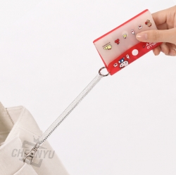 Hello Kitty Snap Double Pouch Keychain_Apple