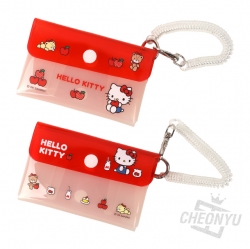 Hello Kitty Snap Double Pouch Keychain_Apple