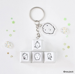 Nunmeongi LED Keycap Keyring 4pcs