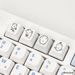 Nunmeongi LED Keycap Keyring 4pcs