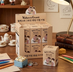Wallace & Gromit Keycap Keyring 4-Piece Random