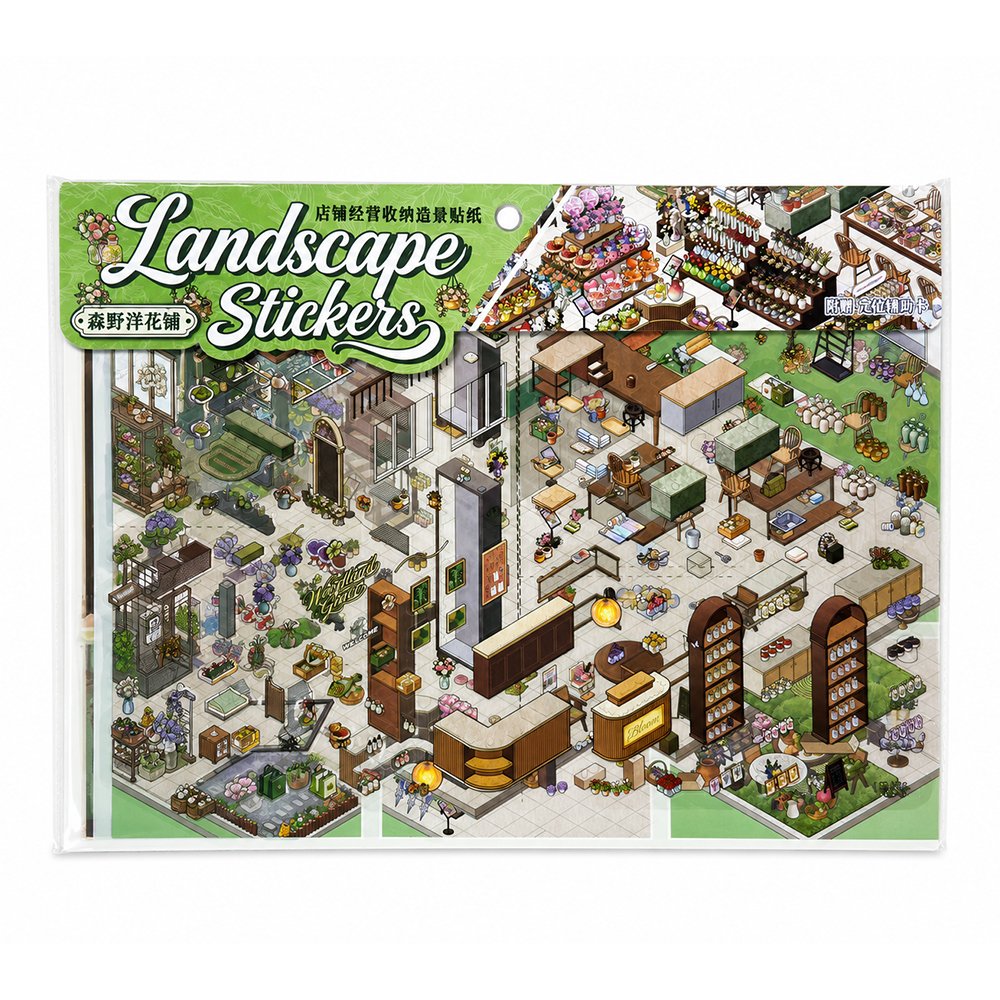 Miniature House Decorating Sticker Set – Flower Shop