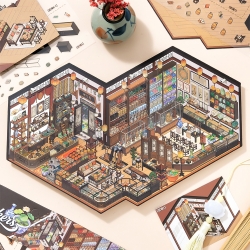 Miniature House Decorating Sticker Set – Antique Store