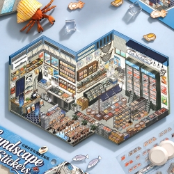 Miniature House Decorating Sticker Set – Fish Market