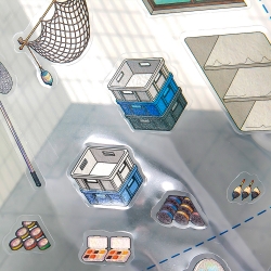 Miniature House Decorating Sticker Set – Fish Market
