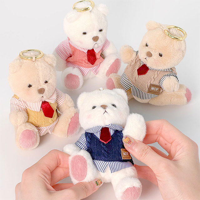 Dandy Bear Jointed Doll Keyring, Random