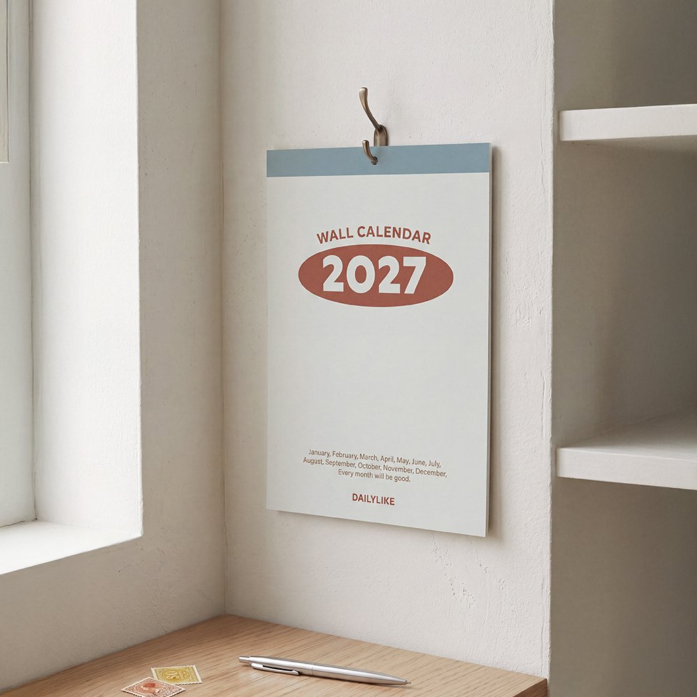 2027 Vintage A3 Monthly Wall Calendar