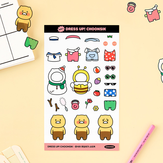 Kakao Friends Dress up Sticker