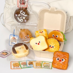 Squishy Chewy Random Snack Squishy Keyring (8pcs)