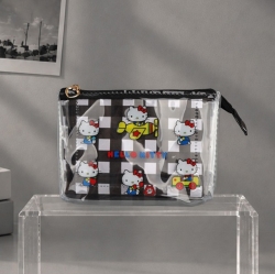 Hello Kitty Black Check Double Pouch