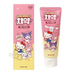 Sanrio Characters Kids’ Toothpaste – Strawberry Flavor, Fluoride 1000 ppm, 80 g