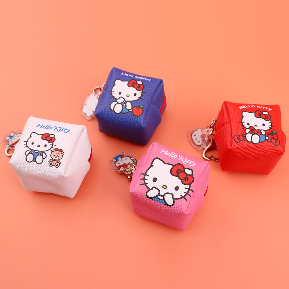 Sanrio Characters Hello Kitty Cube Pouch Keyring, Random
