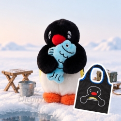 Pingu Fish Pouch Shopping Bag 15cm
