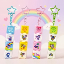 Angel Blue LED Keycap Keychain 4 Key (Random)