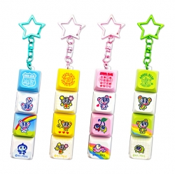 Angel Blue LED Keycap Keychain 4 Key (Random)