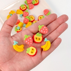 Mini Fruit Eraser Set 3 Types (24 Pcs Per Pack)