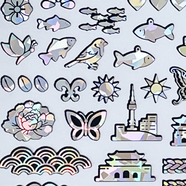 Petit Mother-of-Pearl Traditional Symbol Stickers – Beauty of Korea