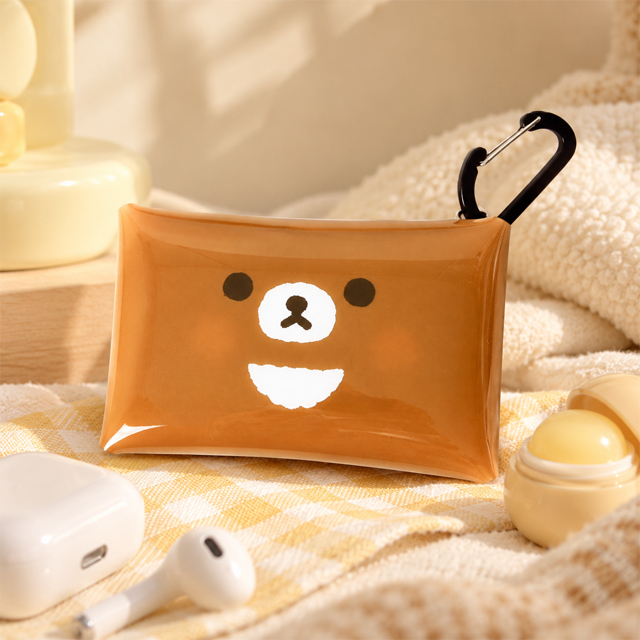 Chairoikoguma Transparent Multi Keyring Pouch