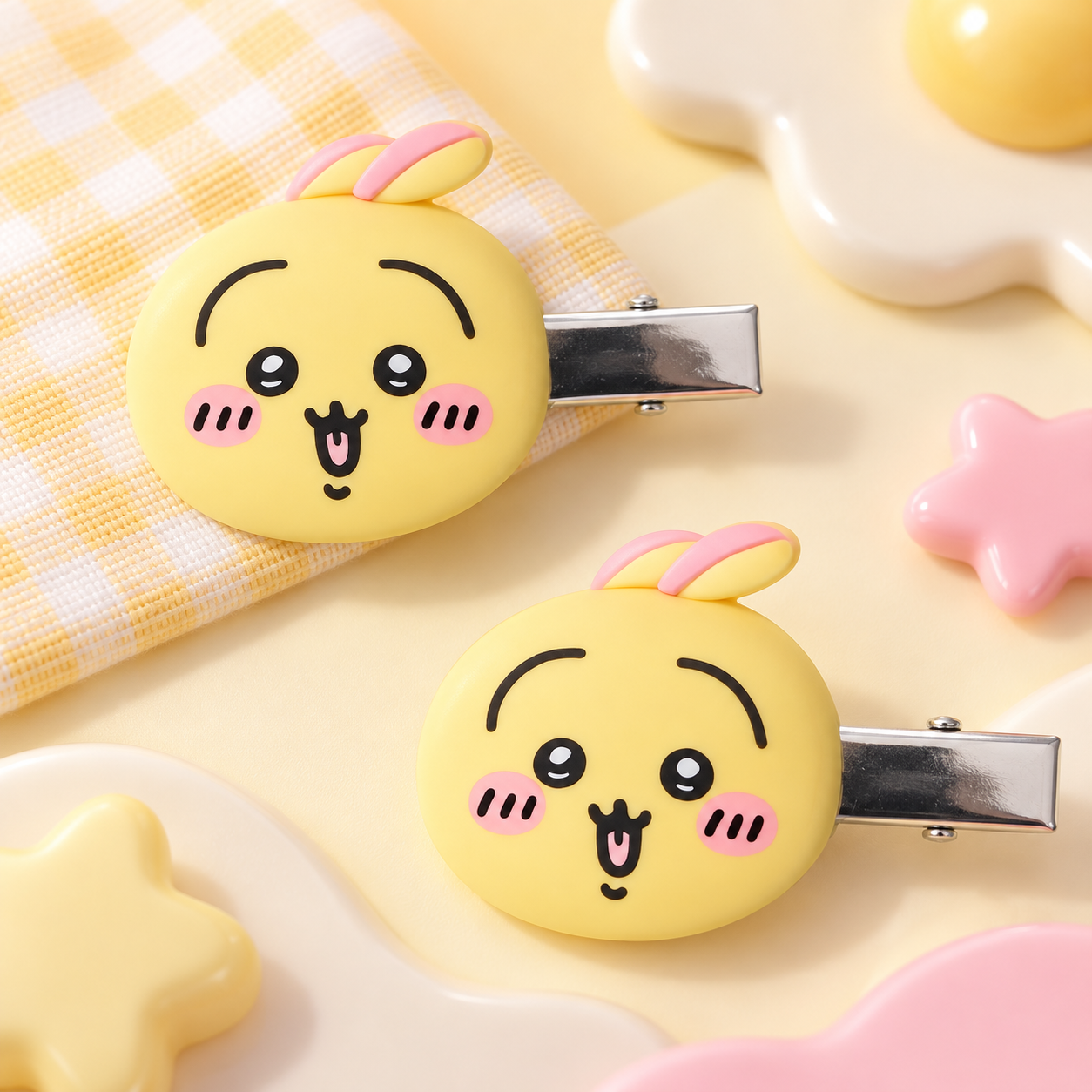 Rabbit Hair Clip Set